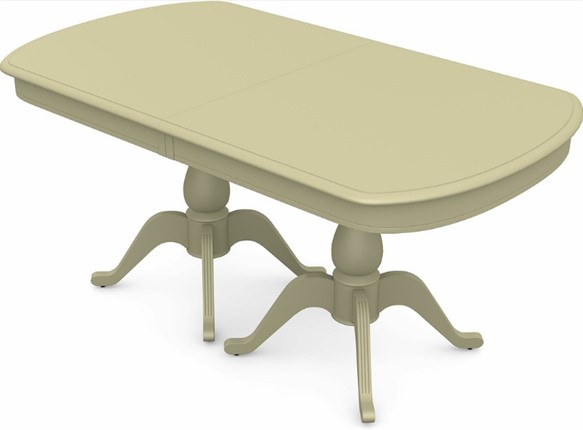 Кухонный стол раскладной Фабрицио-2 исп. Мыло большой 2 вставки, Тон 10 (Морилка/Эмаль) в Перми - изображение