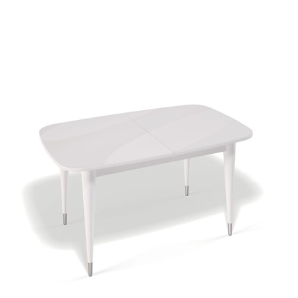 Стол раздвижной Kenner K1250 (Белый/Стекло белое глянец) в Перми - изображение
