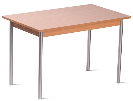 Стол для столовой, ЛДСП Бук/Металлик в Перми - изображение