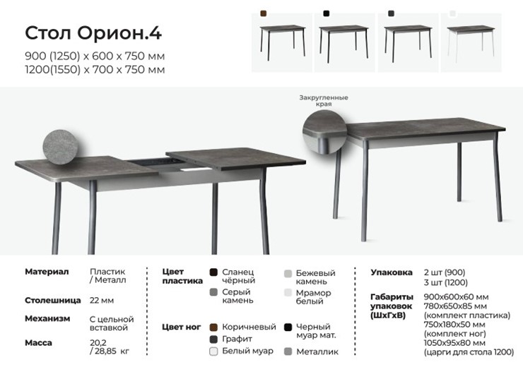 Стол кухонный Орион.4 900 в Перми - изображение 1