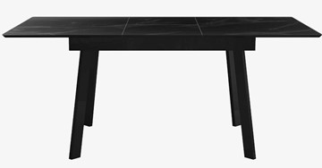 Стол на кухню раздвижной  DikLine SFH125 стекло Оптивайт Черный мрамор/подстолье черное в Перми - предосмотр 3
