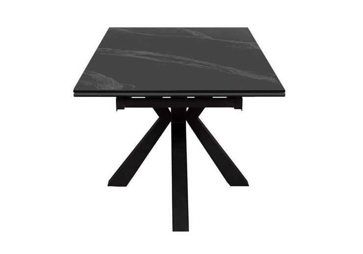 Стол обеденный раздвижной DikLine SFE160 Керамика Черный мрамор/подстолье черное/опоры черные (2 уп.) в Перми - изображение 3