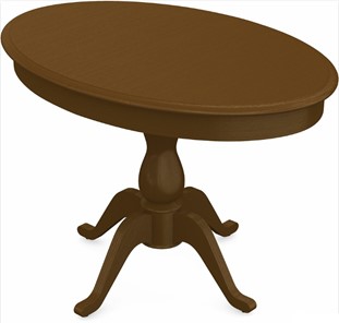 Кухонный стол раскладной Фабрицио-1 исп. Эллипс, Тон 2 Покраска + патина с прорисовкой (на столешнице) в Перми - предосмотр