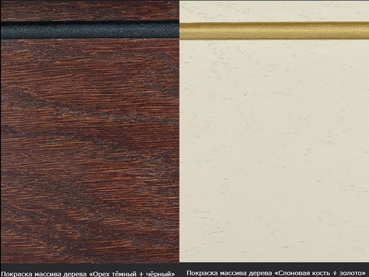 Кухонный стол раскладной Кабриоль исп. Круг 1250, тон 2 Покраска + патина с прорисовкой (на столешнице) в Перми - изображение 7