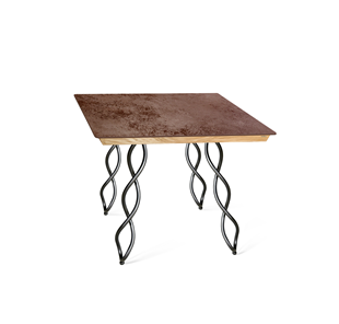 Керамический обеденный стол SHT-TU17 (4 шт.)/ТT8 60/60 (черный муар/прозрачный лак/коричневая сепия) в Кунгуре