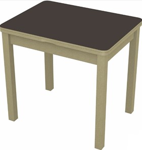 Раздвижной стол Бари дерево №8 (стекло коричневое/дуб выбеленный) в Перми