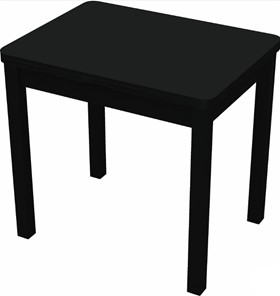 Кухонный стол раскладной Бари дерево №8 (стекло черное/черный) в Березниках