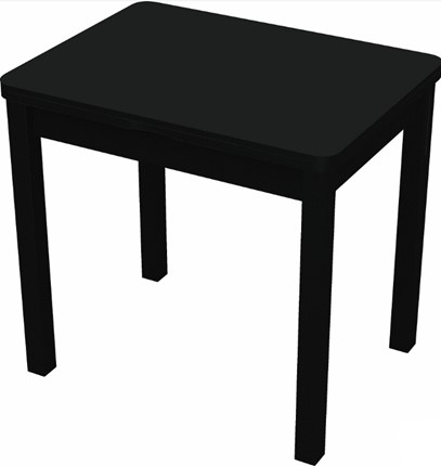 Кухонный стол раскладной Бари дерево №8 (стекло черное/черный) в Перми - изображение