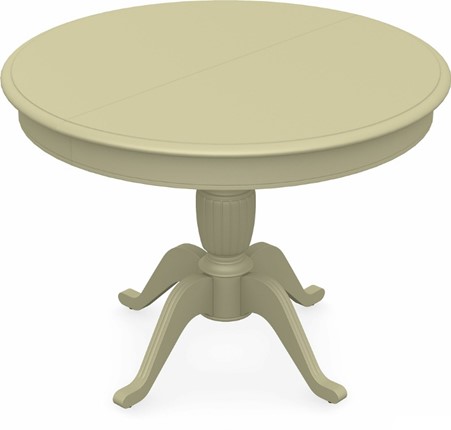Кухонный стол раздвижной Леонардо-1 исп. Круг 820, тон 10 (Морилка/Эмаль) в Перми - изображение