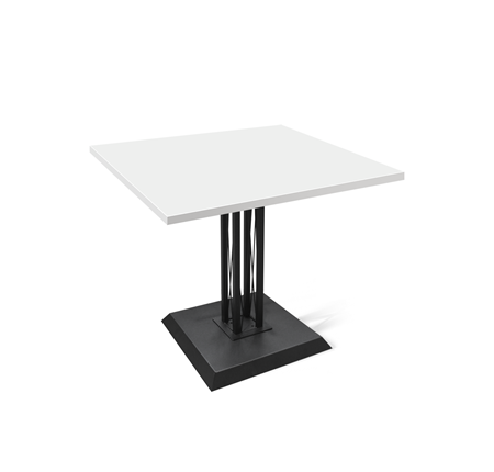 Кухонный обеденный стол SHT-TU6-BS2/ТT 80/80 (черный/белый) в Перми - изображение