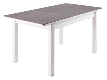 Кухонный стол раздвижной Нордкап, Керамика, grigio серый, 40 прямые фигурные массив белый в Перми