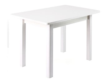 Кухонный обеденный стол СТОЛБУРГ Айсберг-04, Массив, белый, прямые опоры массив белый в Перми