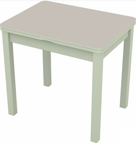 Обеденный раздвижной стол Бари дерево №8 (стекло белое/белый) в Перми - предосмотр