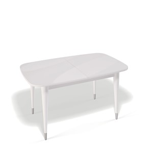 Кухонный раскладной стол Kenner K1250 (Белый/Стекло белое сатин) в Перми
