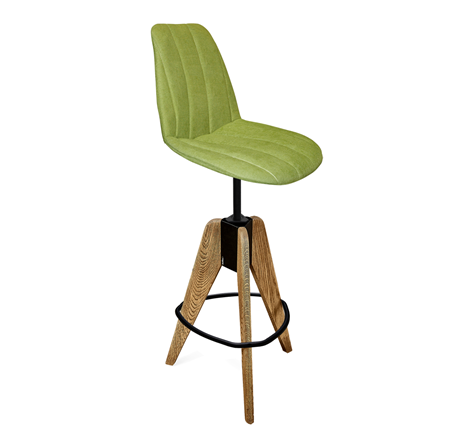 Барный стул SHT-ST29-C1/S92 (оливковый/брашированный коричневый/черный муар) в Березниках - изображение