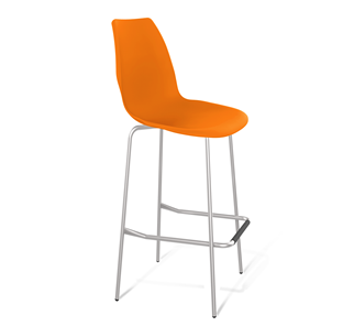Барный стул SHT-ST29/S29 (оранжевый ral2003/хром лак) в Перми