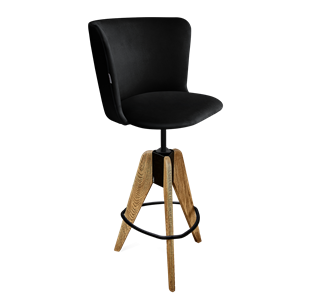 Барный  стул SHT-ST36 / SHT-S92 (ночное затмение/браш.коричневый/черный муар) в Березниках
