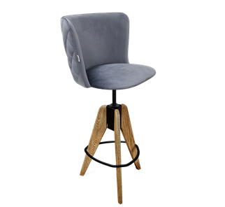Барный  стул SHT-ST36-3 / SHT-S92 (нейтральный серый/браш.коричневый/черный муар) в Перми