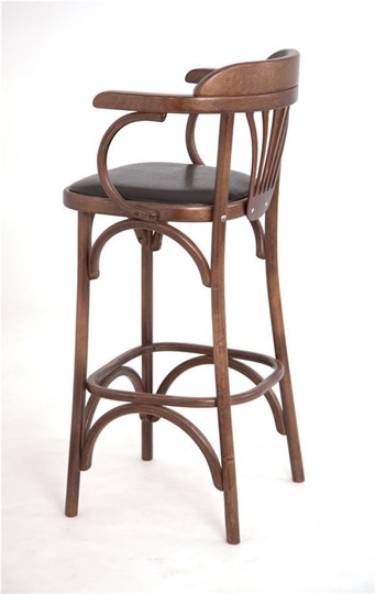 Барный стул 750 мягкий (средний тон, экокожа коричневая) в Березниках - изображение 2