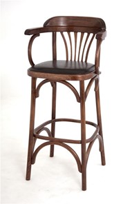 Барный стул 750 мягкий (средний тон, экокожа коричневая) в Чайковском