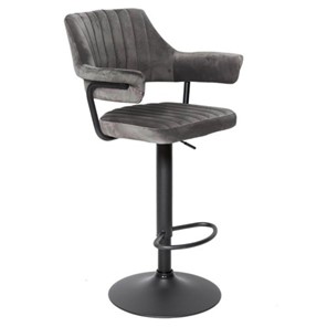 Мягкий барный стул КАНТРИ WX-2917 вельвет серый в Перми - предосмотр