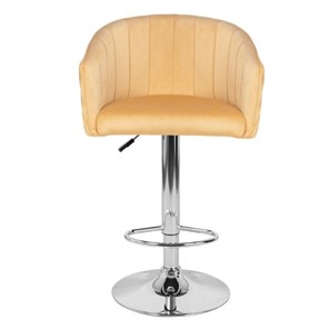Мягкий барный стул Марк WX-2325 велюр кремовый в Перми - предосмотр