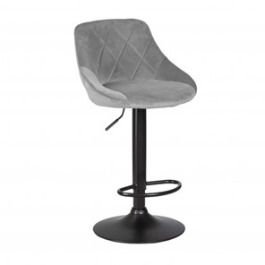 Барный стул с мягкой спинкой Престиж  WX-2397 велюр серый в Перми