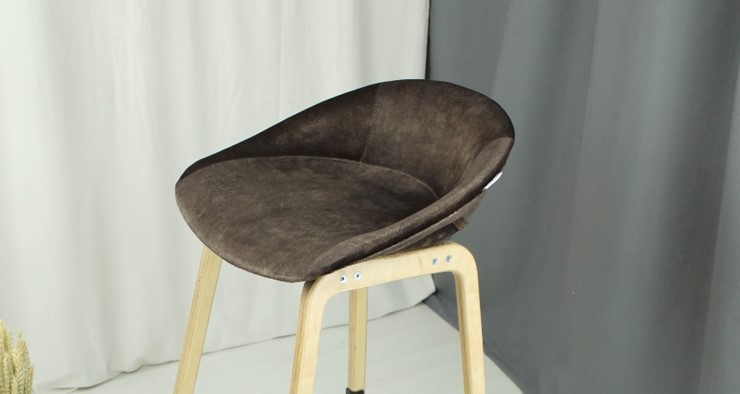 Барный стул SHT-ST19-SF1 / SHT-S148 (кофейный трюфель/черный муар) в Перми - изображение 8