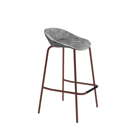 Барный стул SHT-ST19-SF1 / SHT-S29P (дымный/медный металлик) в Перми - изображение