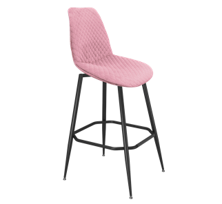 Барный стул SHT-ST29-С22 / SHT-S148 (розовый зефир/черный муар) в Перми - предосмотр