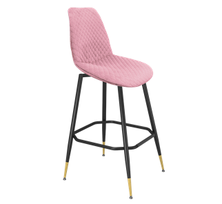 Барный стул SHT-ST29-С22 / SHT-S148 (розовый зефир/черный муар/золото) в Перми - предосмотр