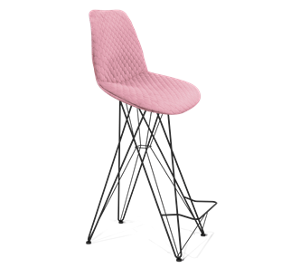 Барный стул SHT-ST29-С22 / SHT-S66 (розовый зефир/черный муар) в Перми - предосмотр