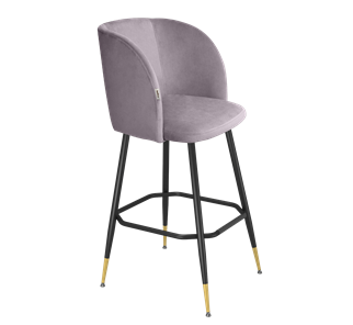 Барный стул SHT-ST33 / SHT-S148 (сиреневая орхидея/черный муар/золото) в Перми - предосмотр