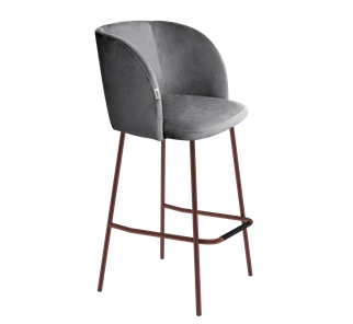 Барный стул SHT-ST33 / SHT-S29P (угольно-серый/медный металлик) в Перми
