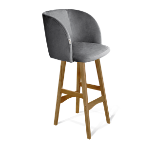 Барный стул SHT-ST33 / SHT-S65 (угольно-серый/светлый орех) в Перми