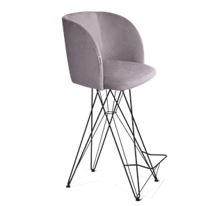 Барный стул SHT-ST33 / SHT-S66 (сиреневая орхидея/черный муар) в Перми - предосмотр