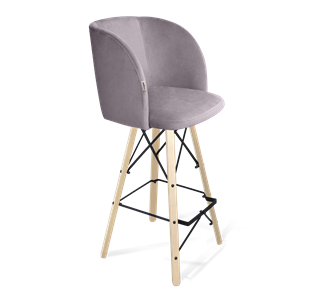 Барный стул SHT-ST33 / SHT-S80 (сиреневая орхидея/прозрачный лак/черный) в Перми