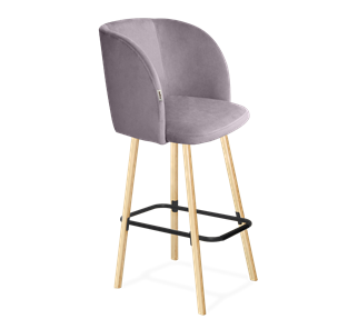 Барный стул SHT-ST33 / SHT-S94 (сиреневая орхидея/прозрачный лак/черный муар) в Перми