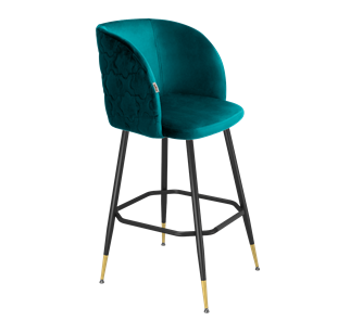 Барный стул SHT-ST33-1 / SHT-S148 (альпийский бирюзовый/черный муар/золото) в Перми - предосмотр