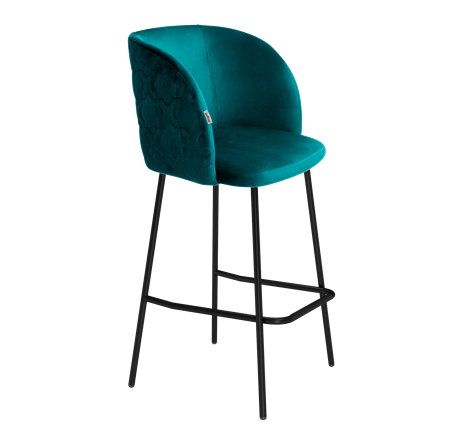 Барный стул SHT-ST33-1 / SHT-S29P (альпийский бирюзовый/черный муар) в Перми - изображение