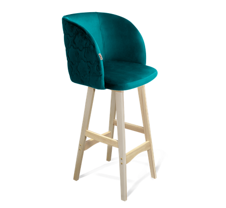 Барный стул SHT-ST33-1 / SHT-S65 (альпийский бирюзовый/прозрачный лак) в Перми - изображение