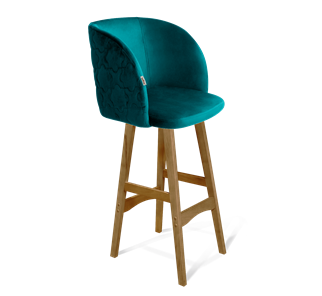Барный стул SHT-ST33-1 / SHT-S65 (альпийский бирюзовый/светлый орех) в Перми