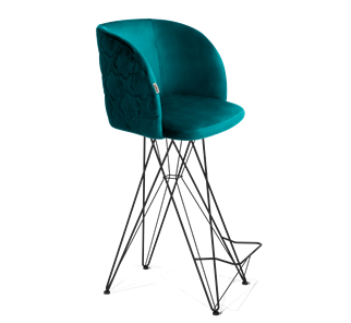 Барный стул SHT-ST33-1 / SHT-S66 (альпийский бирюзовый/черный муар) в Перми