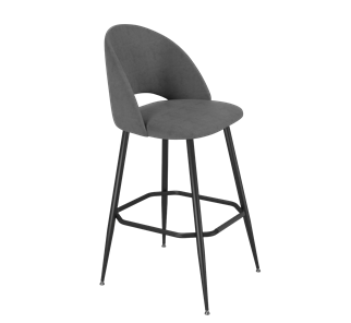 Барный стул SHT-ST34 / SHT-S148 (платиново-серый/черный муар) в Перми