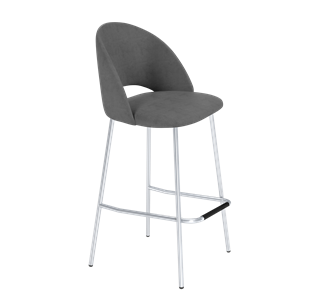 Барный стул SHT-ST34 / SHT-S29P (платиново-серый/хром лак) в Перми