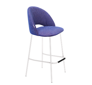Барный стул SHT-ST34 / SHT-S29P (синий мираж/белый муар) в Перми