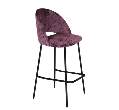 Барный стул SHT-ST34 / SHT-S29P (вишневый джем/черный муар) в Перми - изображение