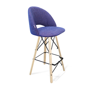 Барный стул SHT-ST34 / SHT-S80 (синий мираж/прозрачный лак/черный) в Перми
