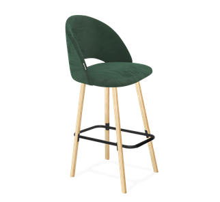 Барный стул SHT-ST34 / SHT-S94 (лиственно-зеленый/прозрачный лак/черный муар) в Перми
