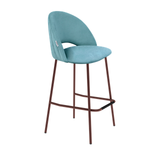 Барный стул SHT-ST34-1 / SHT-S29P (голубая пастель/медный металлик) в Перми